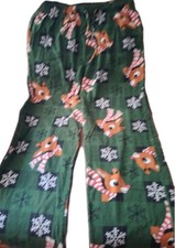 Rudolph The Red-Nosed Reindeer Pajama Pants Size Small, Straight Leg, Unisex