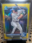 2025 Bowman Chrome Sean Gamble Yellow Refractor /75 Royals Rookie Card Insert