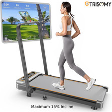 3.5HP 4in1 Foldable Treadmill W/15 Incline LED Electric Running Joggin For Home