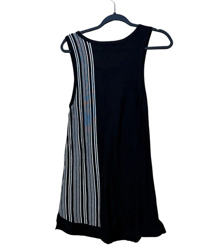 DKNY Donna Karan Etuikleid Gr. M schwarz weiß asymmetrisch gestreift Tank - Bild 3 von 9