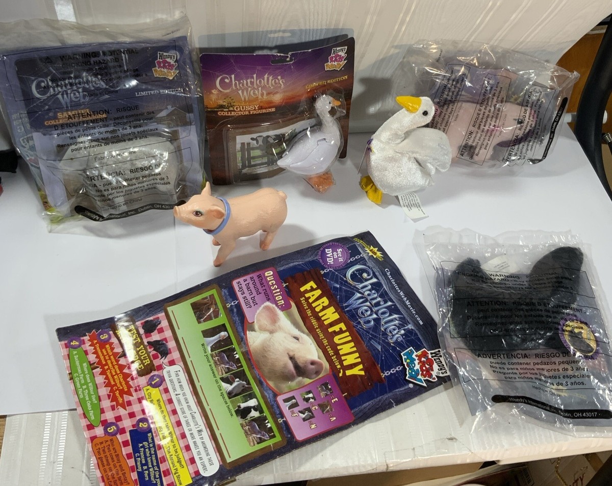 Wendy's Charlotte's Web-Samuel(Sheep) Elwin(Raven)Gussy(Goose