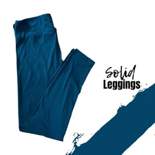 TC2 LuLaRoe ~ SOLID PRUSSIAN BLUE ~ Leggings SIZES 18+, new in package