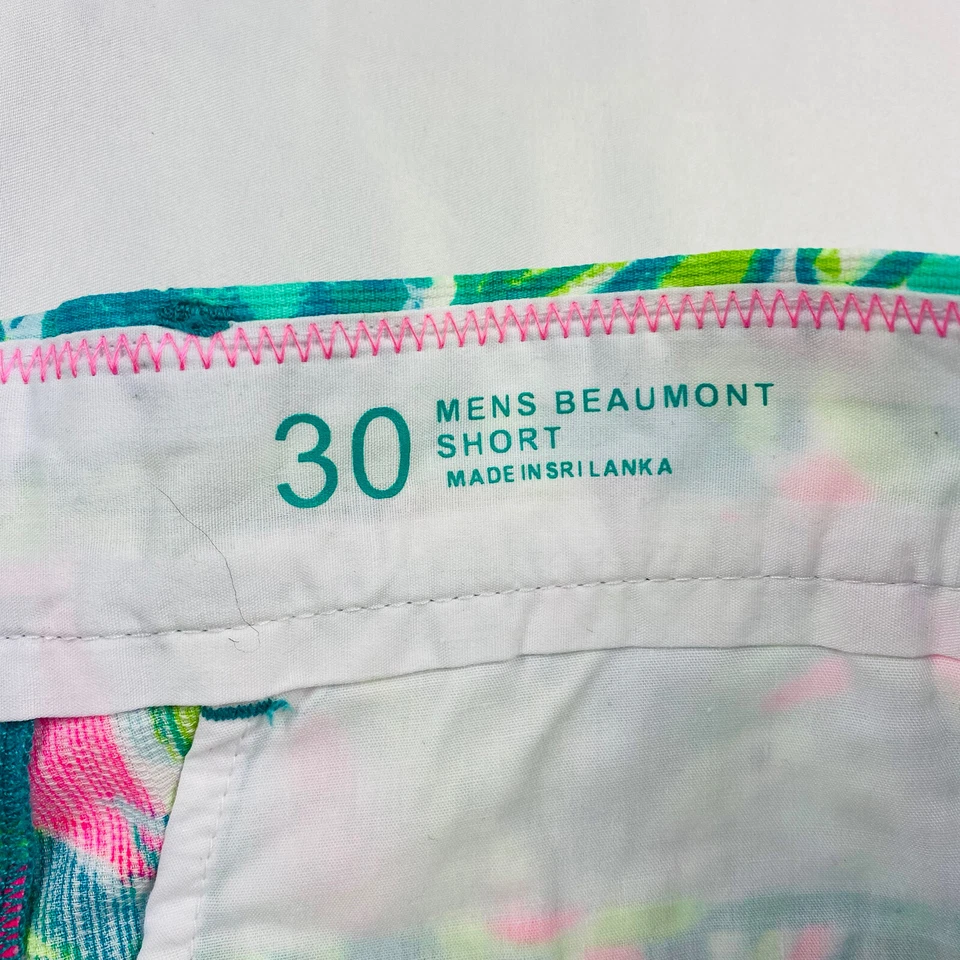 Lilly Pulitzer Beaumont Corto Rosa Puesta de Sol Guac Y Rollo Talla Para Hombres 30R Raro Nuevo Con Etiquetas Foto 4 de 4