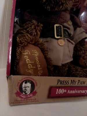 Theodore Roosevelt Teddy's Teddy Talking 100th Anniversary Bear