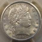 1892-O Barber Quarter 25c PCGS Certified AU58