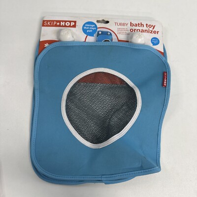 Skip Hop Bath Toy Organizer 12x15x4 inches Blue/Whie NEW/Open box Tubby MARKS RE