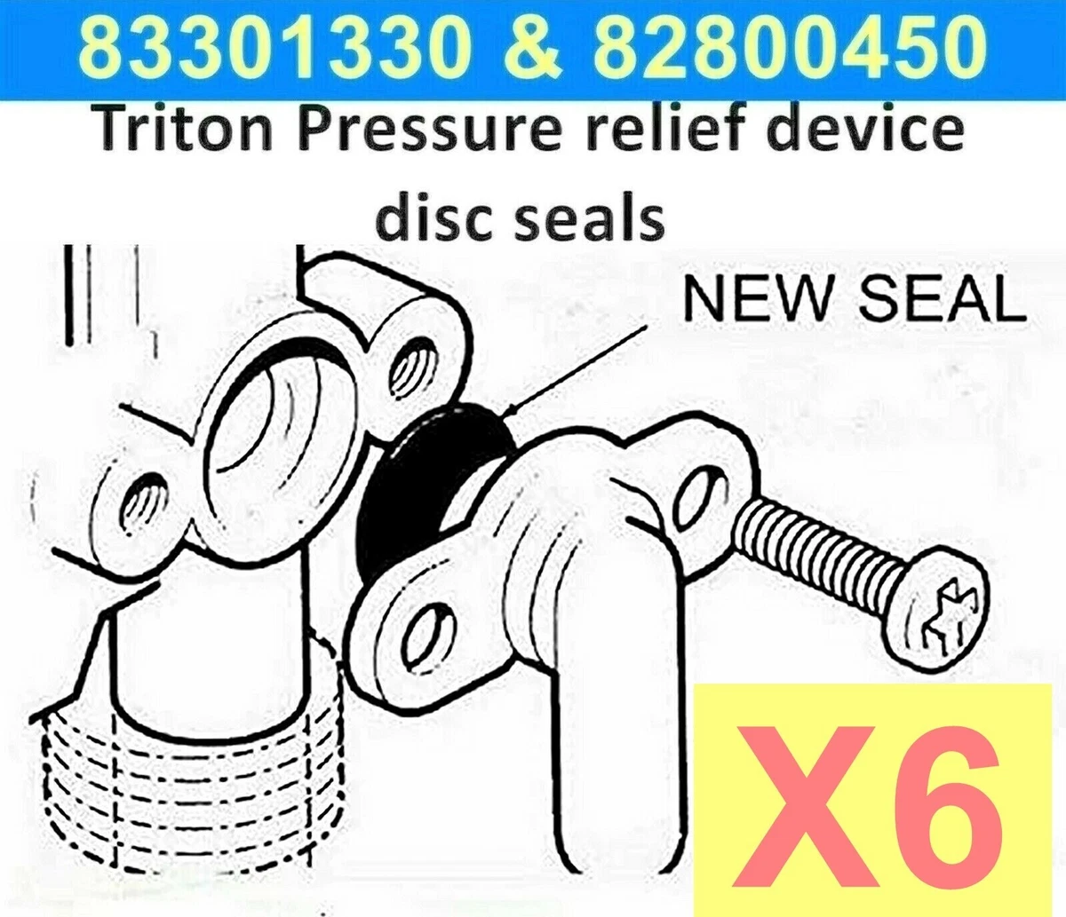Pressure Relief Device For TRITON Electric Shower PRD Burst