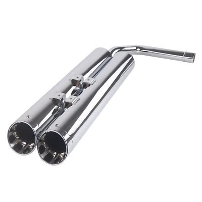 SHARKROAD Chrome Exhaust Pipe for Kawasaki Vulcan Exhaust Updating Deep Sound