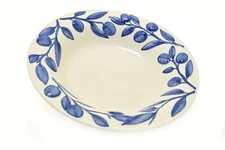 Harry and David Barbara Eigen White Blueberries Leaves 9 3/8" Salad Bowl NEW