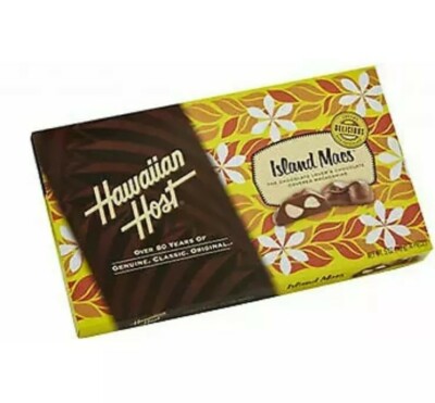HAWAIIAN HOST CHOCOLATE MACADAMIA NUT ISLAND MACS 4.3 oz box Same