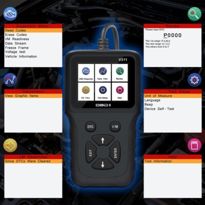 3pcs/lot high quality V311 OBD2 Engine Fault Code Reader Diagnostic Scanner