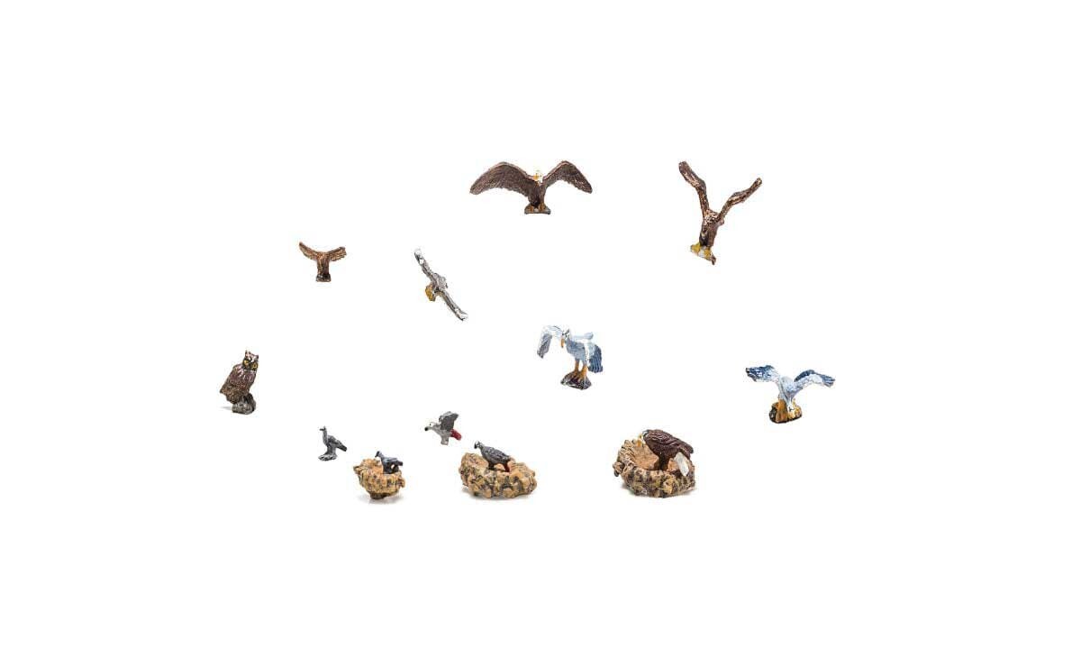 H0 Scale -- Woodland Birds With Nests 15 Pieces -- 1970 Neu