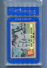 BABE RUTH MILLER HUGGINS YANKEES 1962 TOPPS BASEBALL CARD #137 CSA GRADED 7