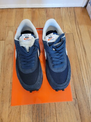 Size 7.5 - Nike LDV Waffle x Fragment Design x sacai Low Blackened Blue