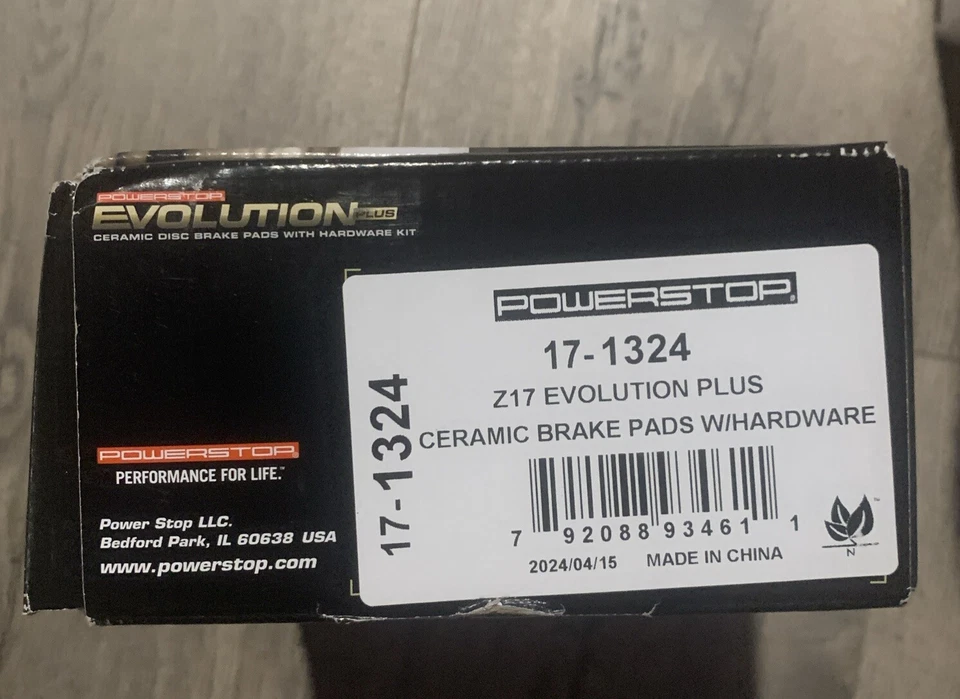 Pastilla de freno delantera cerámica Powerstop 17-1324 para Toyota Camry Highlander Foto 2 de 4