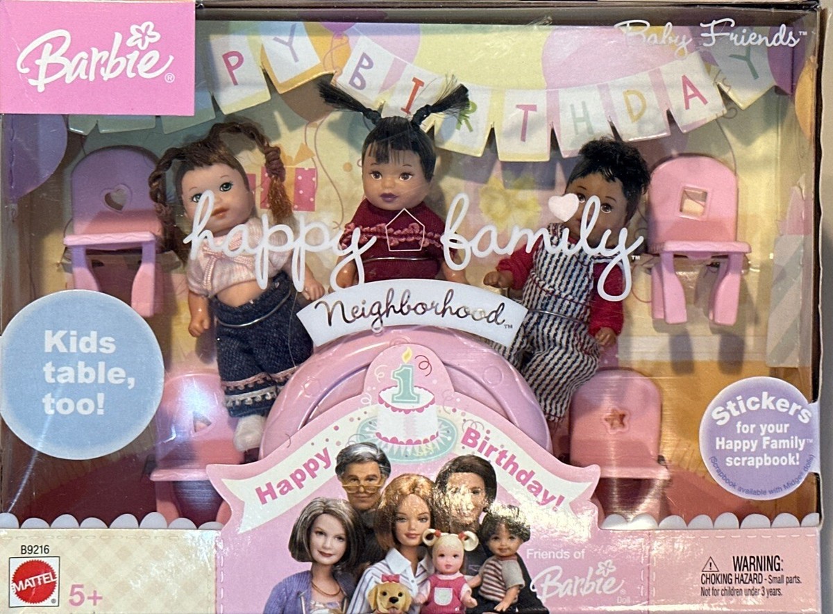 Barbie Rare Happy Family Neighborhood Baby Friends Happy 1