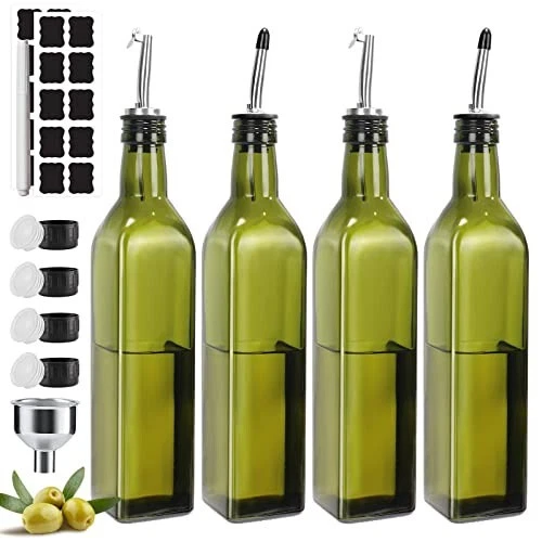 Oil Dispenser Glass Bottle Vinegar Olive Oil Set Of 4 - 500ml 17oz Refill Funnel
Opens in a new wind