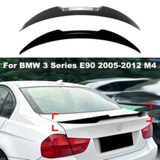 Black Rear Trunk Spoiler Carbon Fiber Wing for BMW E90 2005-2012