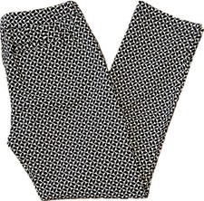 Tommy Hilfiger Sz 6 Geometric Navy/White Ankle Skimmer Pants Semi-Circle Pattern