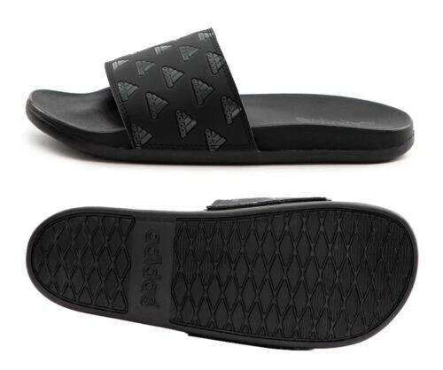 Adidas adilette classic comfort slides unisex uomo 10 donna 11 nero carbonio nuoto