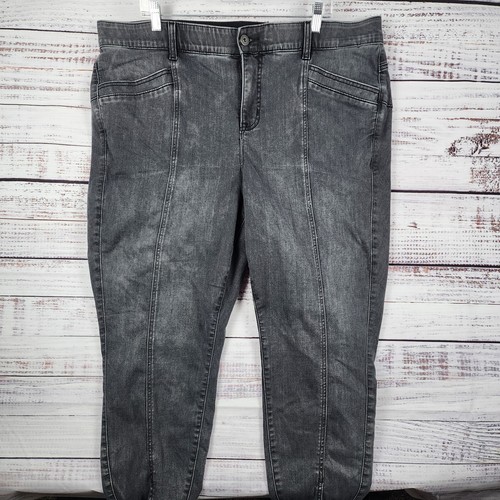 Black/Gray Torrid Bombshell Skinny 24R Super Soft Jeans (42 Waist) Stretch