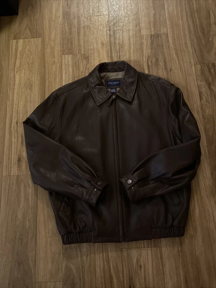 Daniel Cremieux Leather Sz Large Jacket Soft Lambskin Leather Brown 90’s VTG - Image 2 of 4
