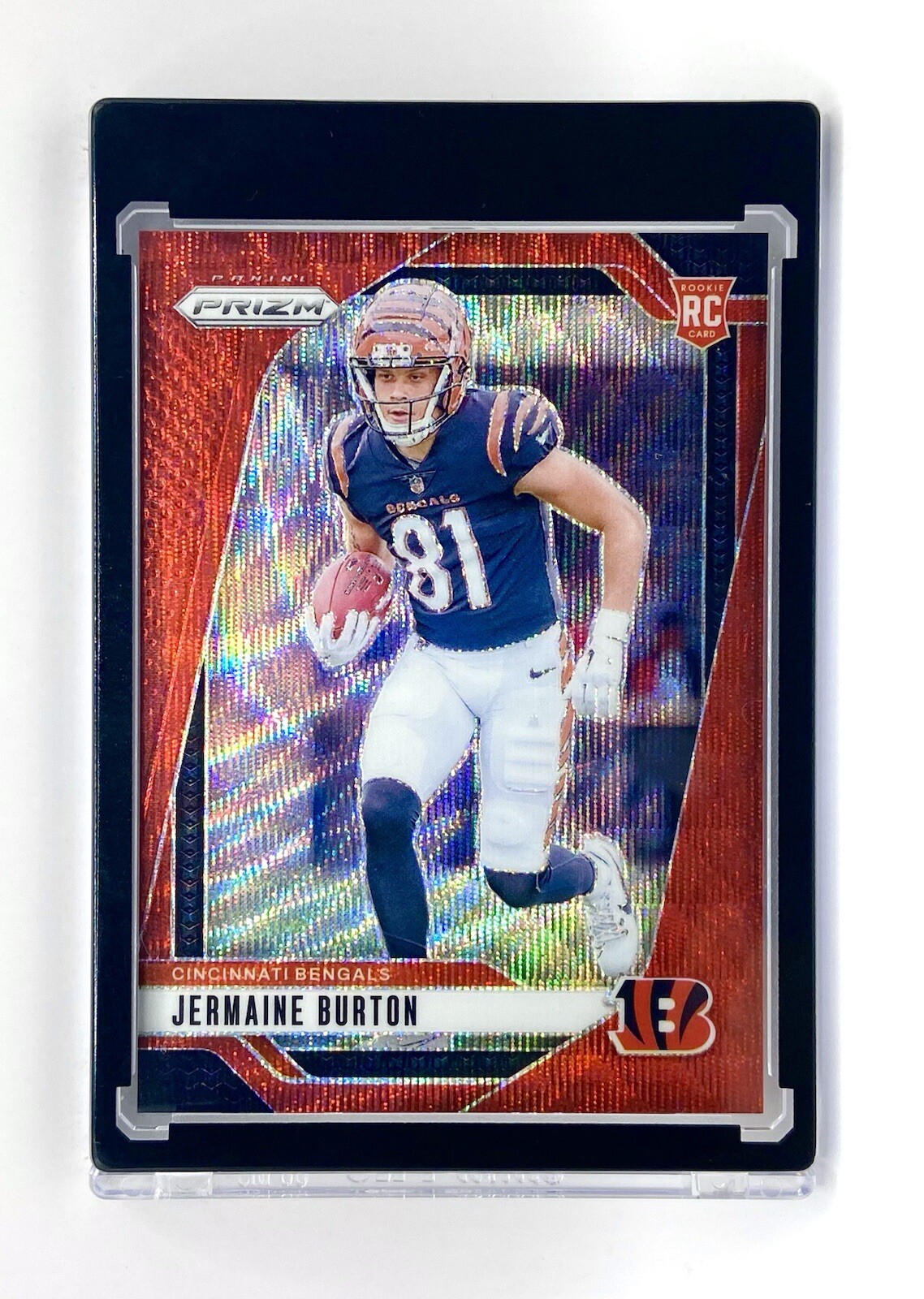 2024 Panini Prizm Jermaine Burton Red Wave /149 Rookie RC Bengals #350