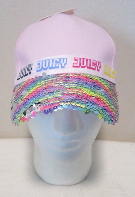 NWT Juicy Couture Kids Girls Sequin Adjustable Baseball Hat