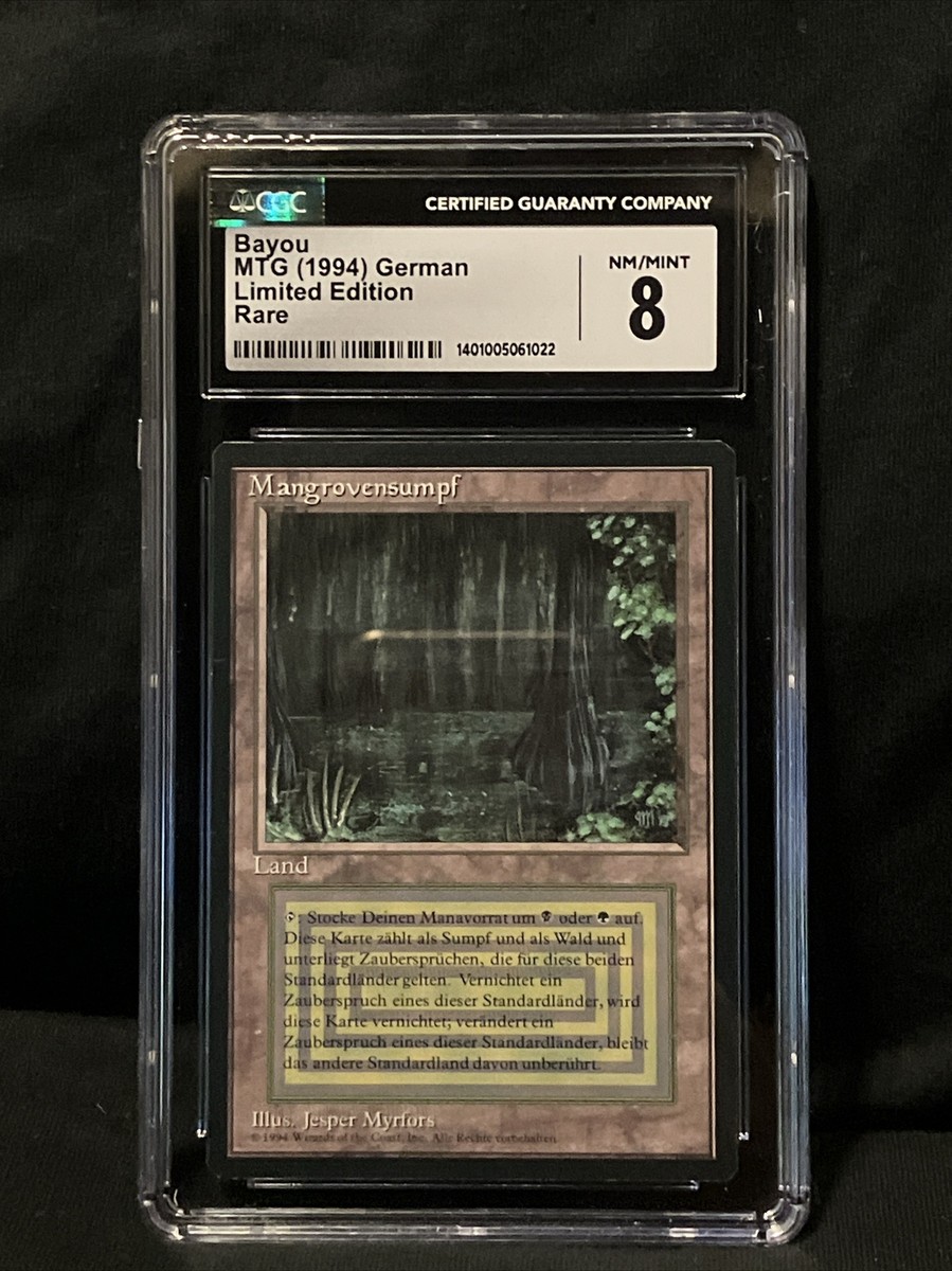 MTG Bayou デュアルランド Bayou FBB Dual Land Revised GERMAN NM/MINT CGC (1022) Grade 8