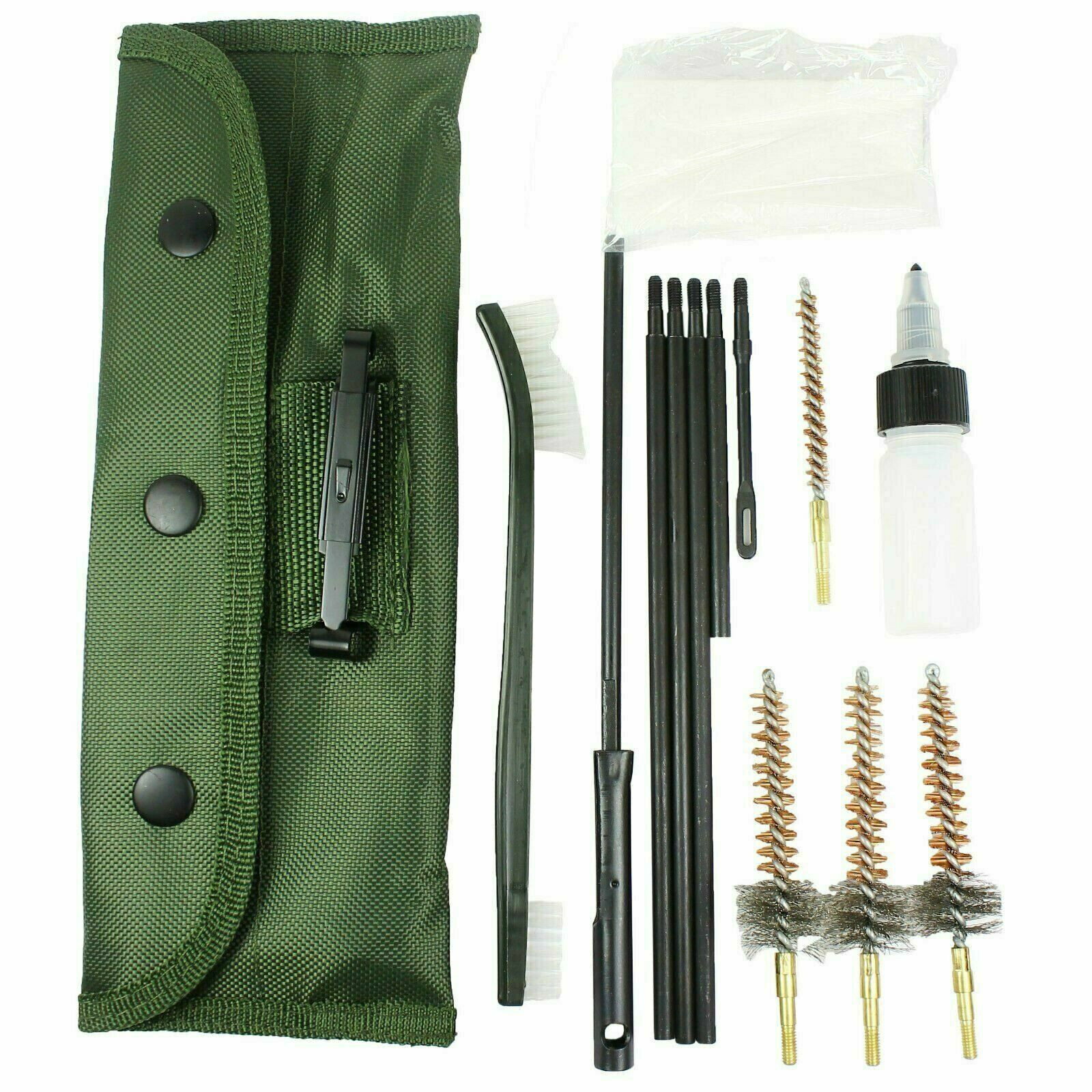 13 PCS .223 5.56 Rifle CLEANING KIT with 3 Bronze CHAMBER BRUSHES w/ Case