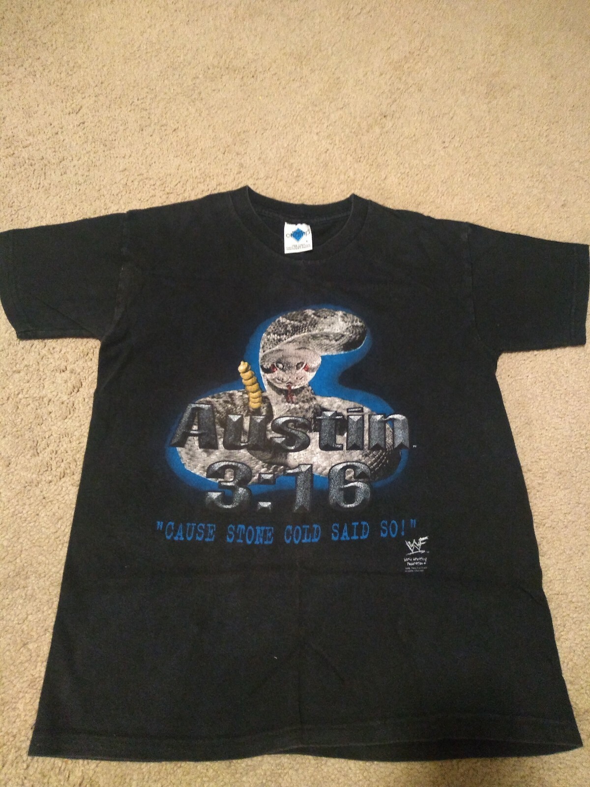 ALTRA Vintage WWF Steve Austin 3:16 "Ca Stone C Said So" serpente a sonagli BAMBINI grande