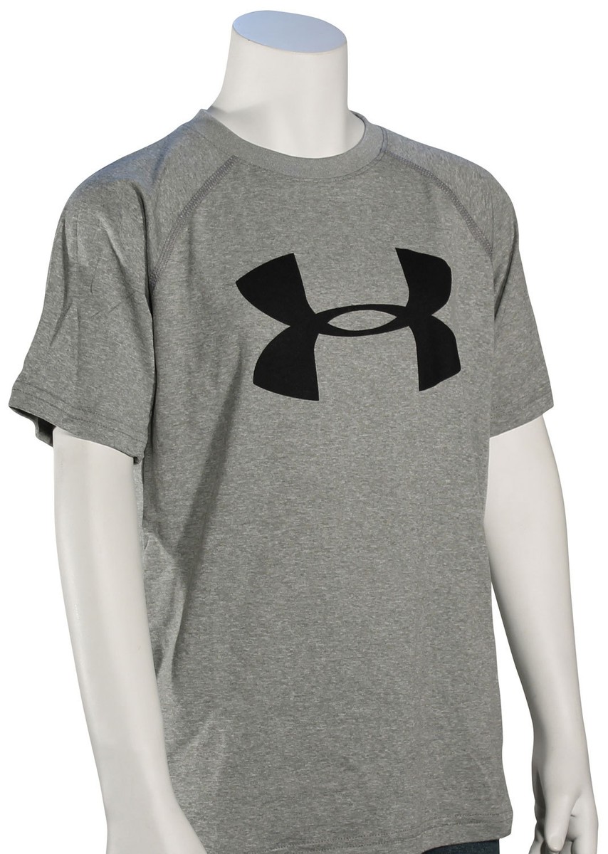 Under Armour Boy's Big Logo T-Shirt - True Grey Heather