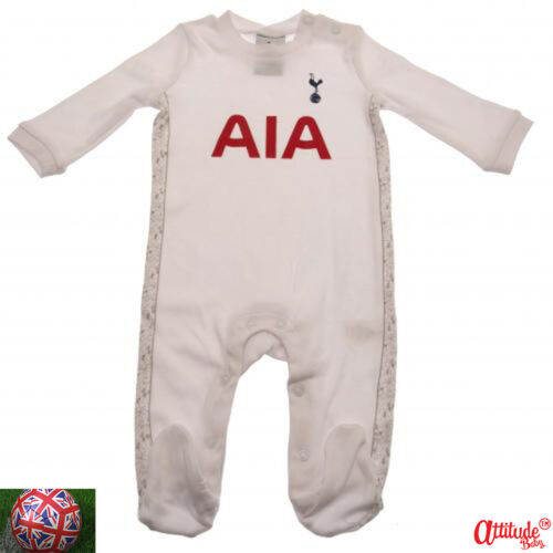 Tottenham Baby Sleepsuit-Official-Spurs Football Kids And Baby Sleepsuits-Babies - Picture 1 of 3