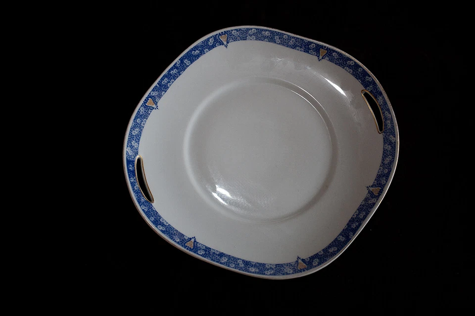 Fraureuth Kaffee- und Tee-Service mit blauer Verzierung und Goldrand - um 1900 - Bild 3 von 4