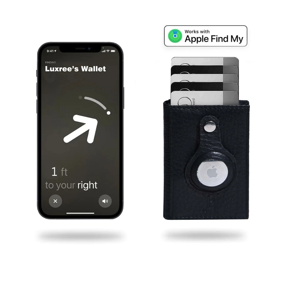 Smart Wallet, Herren Geldbörse für AirTag Smart Slim Wallet RFID Schutz Kohlefaser - Bild 2 von 4