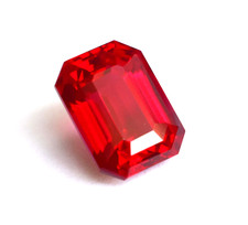 Natural 10 Ct Red Ruby Emerald Cut Gemstone Vivid Color Ruby Stone Custom Ring