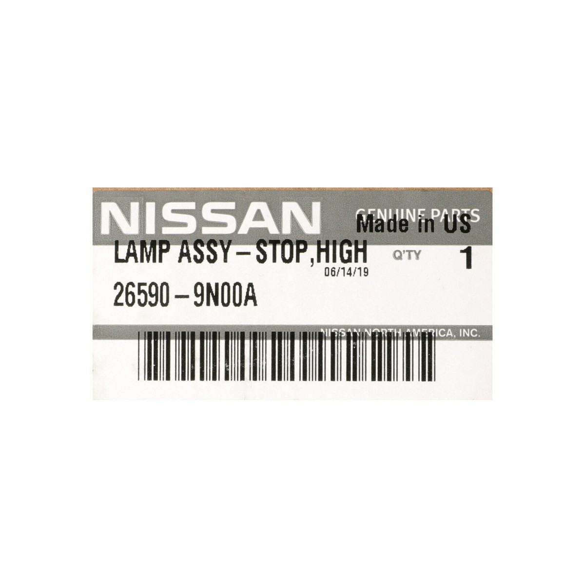 Nissan 265909N00A Maxima High Mount Third Brake Light Lamp Genuine