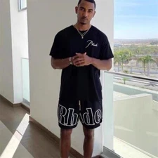 High quality Rhude printed letter Shorts Casual Sport Shorts Beach shorts