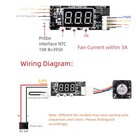 Modulo termostato ventola 12V DC per PWM con display digitale temperatura e velo