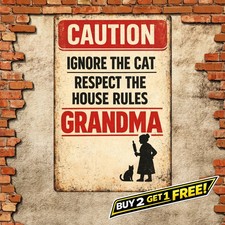 Warning Forget The Dog Beware of Wife Funny Metal Tin Sign Vintage Home Art