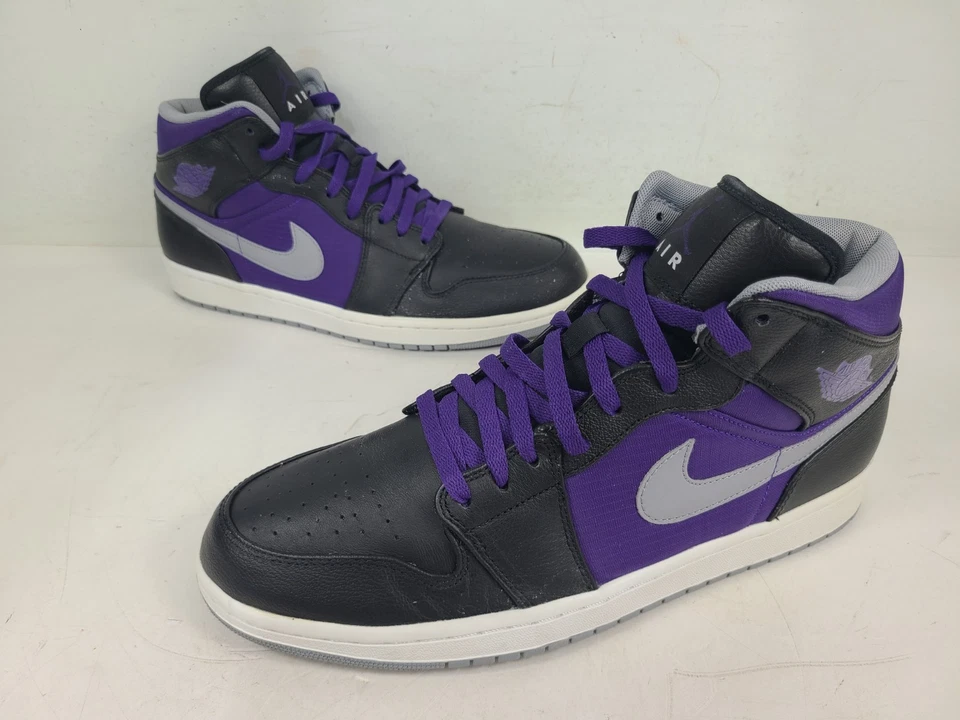 2012 Nike Air Jordan 1 Retro Phat Court Purple Mid 364770-018 Men's 13 - Изображение 2 из 4