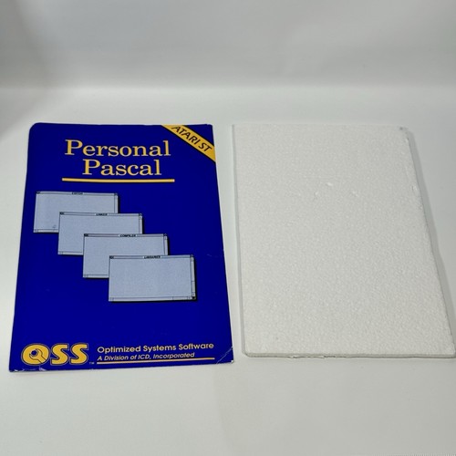 Rare Vintage Atari ST Software- Personal Pascal -1987 Optimized Systems Software - Photo 8/17