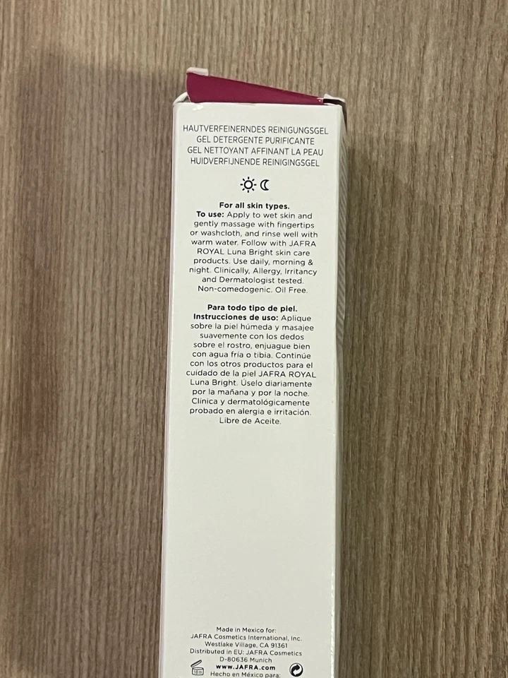 Gel limpiador refinador brillante Jafra Royal Jelly Luna 4,2 fl oz nuevo Foto 2 de 3