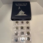 (60) colorized Kennedy half dollars illustrating ww2 battles in album w/ history