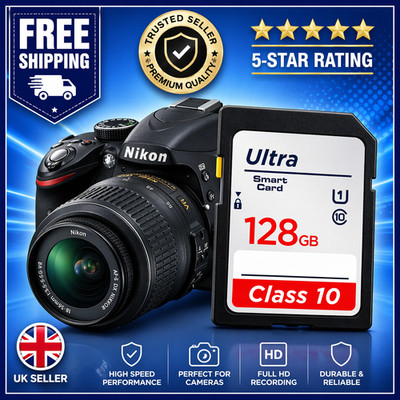 SD Karte 16GB 32GB 64GB 128GB 256GB Class 10 High Speed SDHC Speicherkarte UK