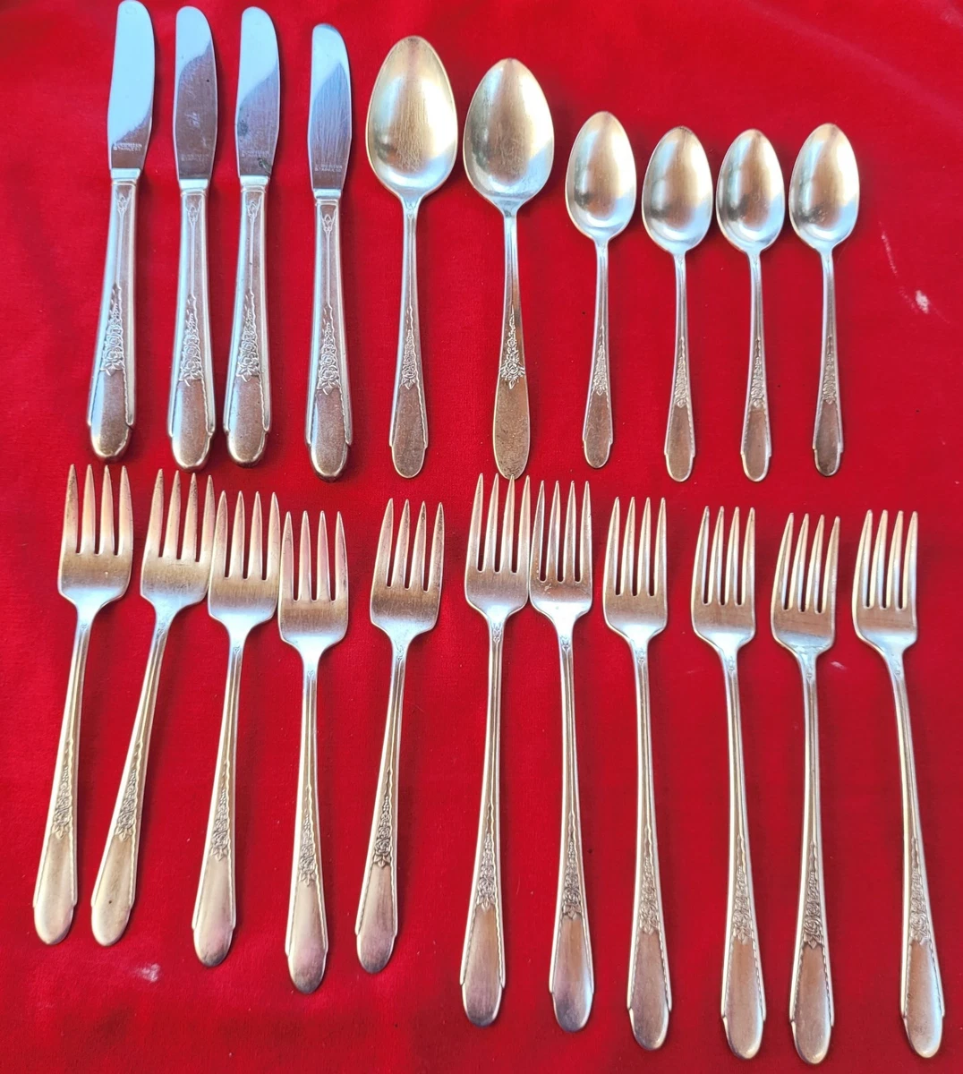 Wm. Rogers & Son Flatware-Set Antique US Silver-Plated Flatware