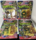 1988 TMNT 10 Back MOC Lot All 4 Turtles Hard Head Unpunched Playmates