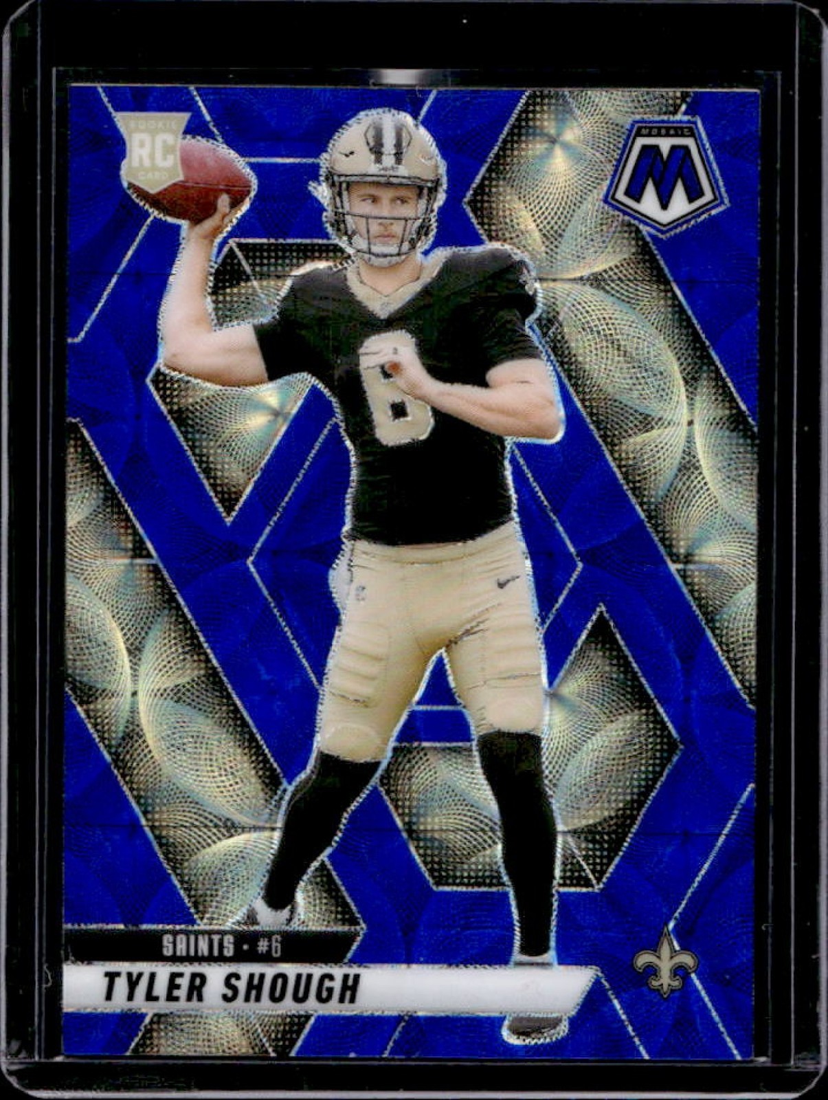 2025 Panini Mosaic Tyler Shough Rookies RC Blue Scope Prizm Rookie #312 Saints