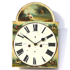 Grandfather/longcase iron clock dial. Late 18th century. Original. C.1815 to 182