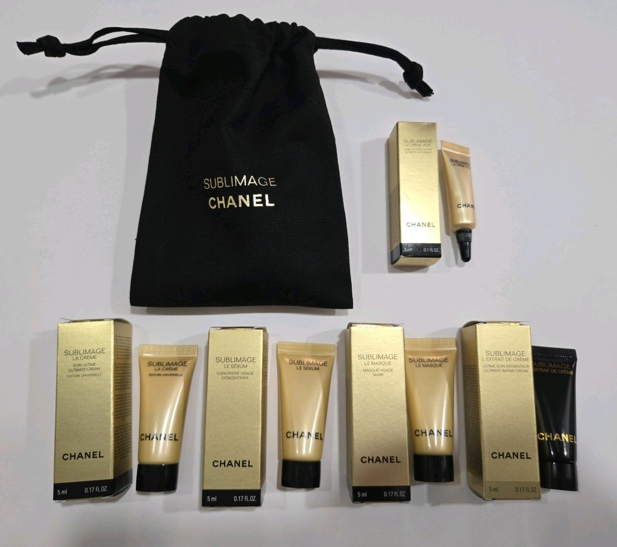 Chanel SUBLIMAGE Travel 8 Pieces Bundle with SUBLIMAGE Pouch NEW